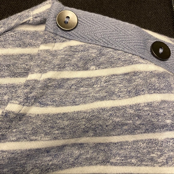 Liz Claiborne 1x Blue Sailor Stripe Sleeveless T - Picture 3 of 8